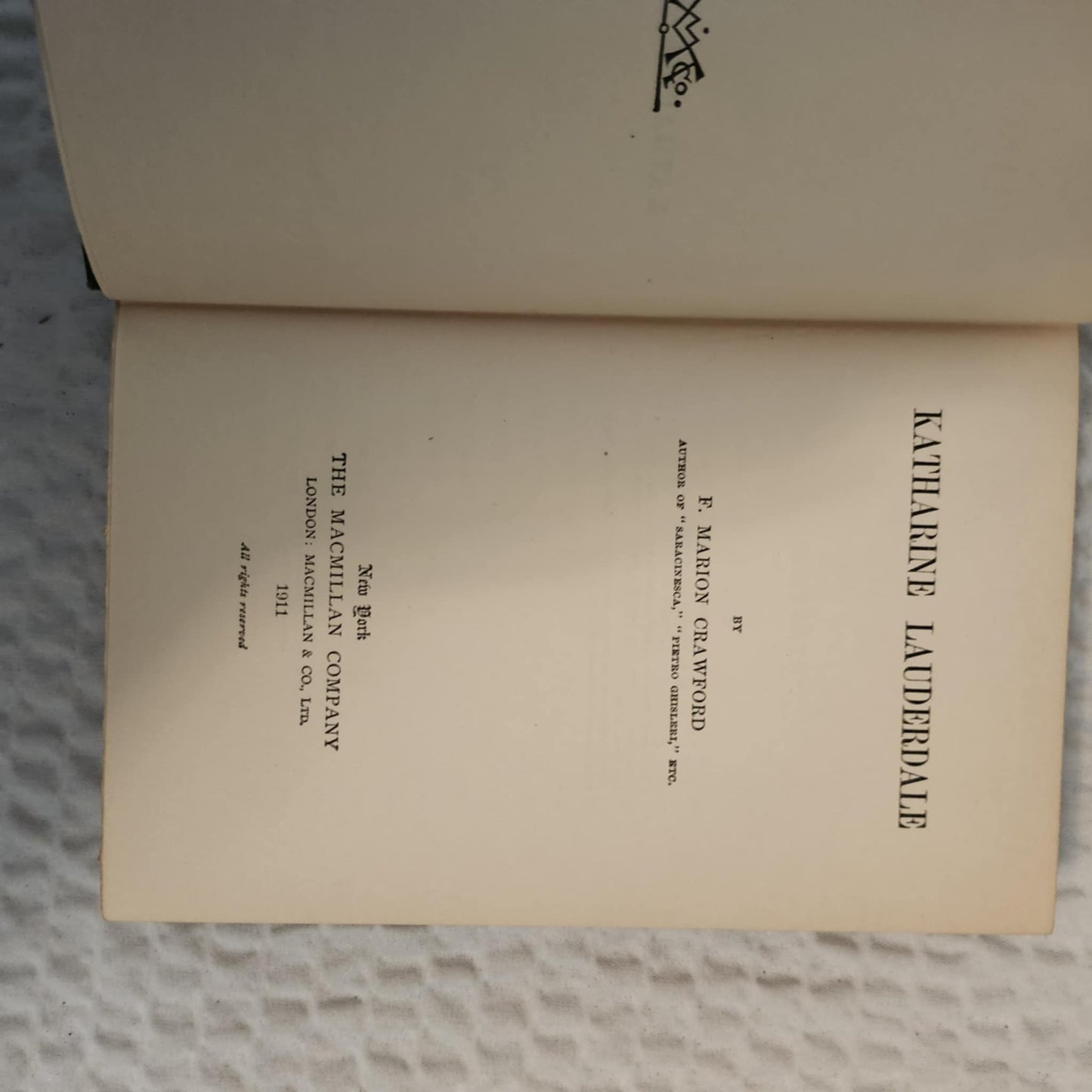 F MARION CRAWFORD book set
