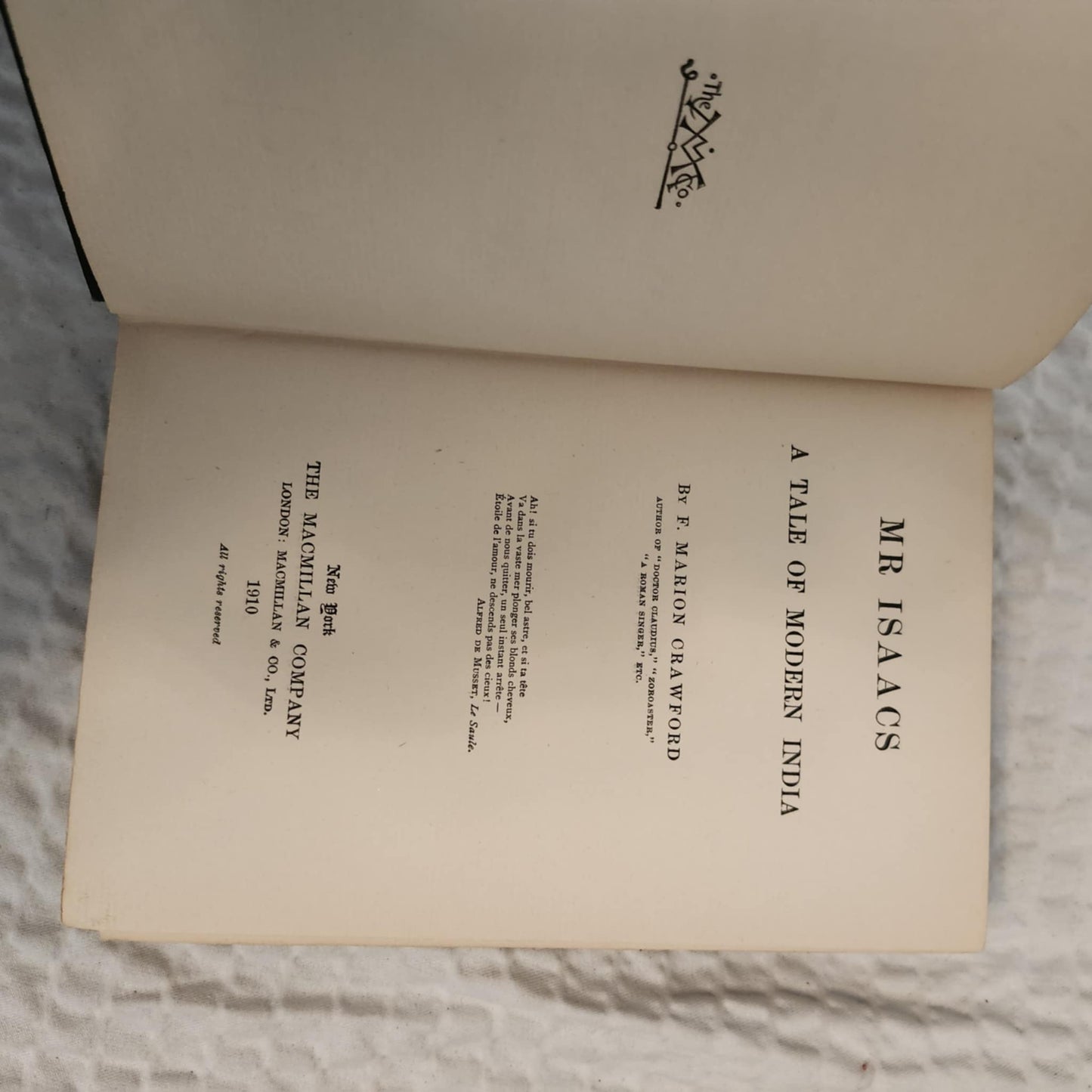F MARION CRAWFORD book set
