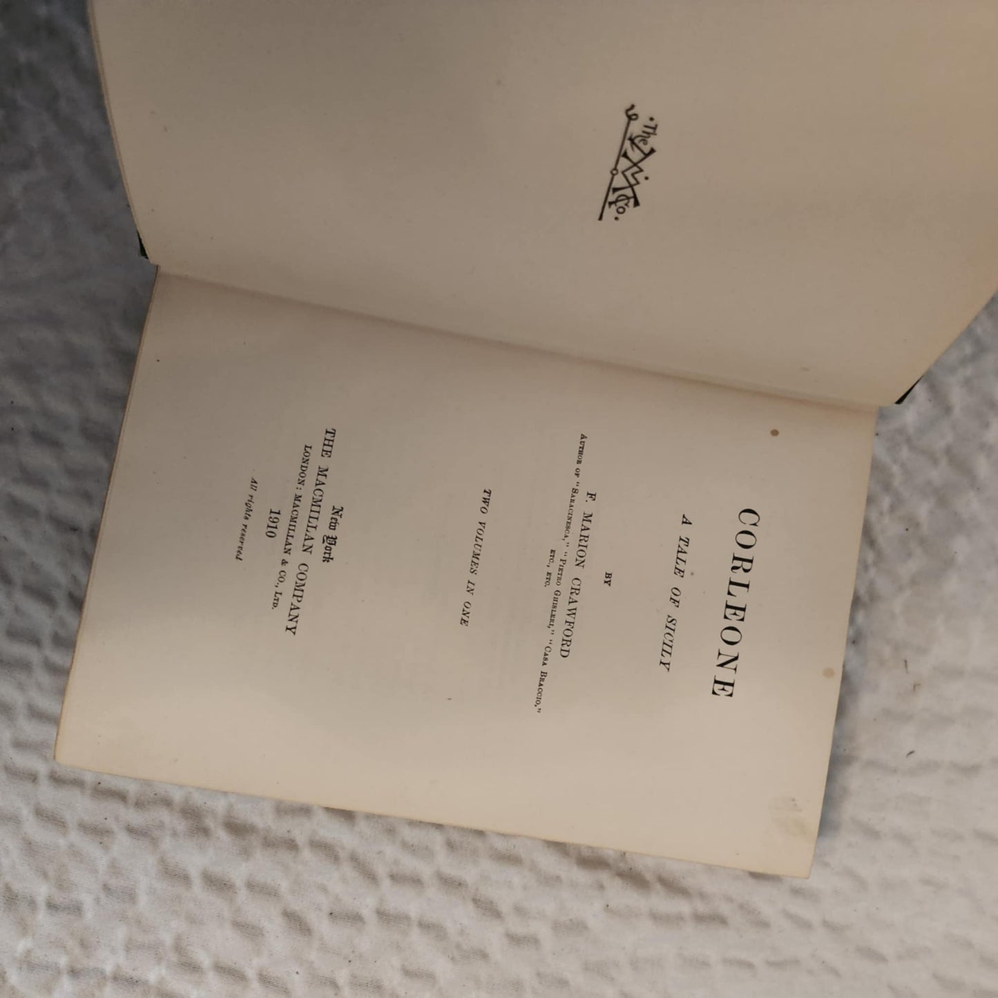 F MARION CRAWFORD book set