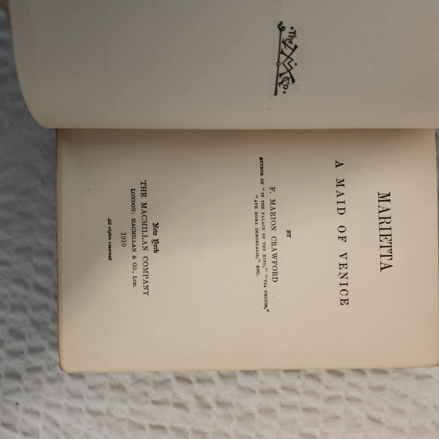F MARION CRAWFORD book set