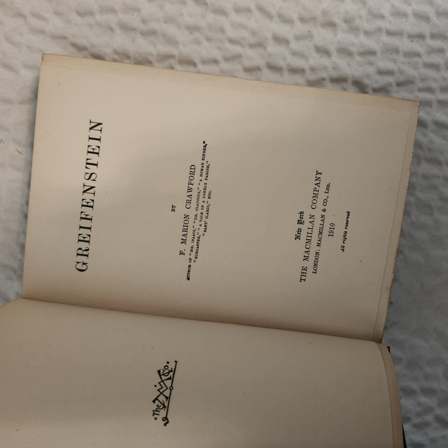 F MARION CRAWFORD book set