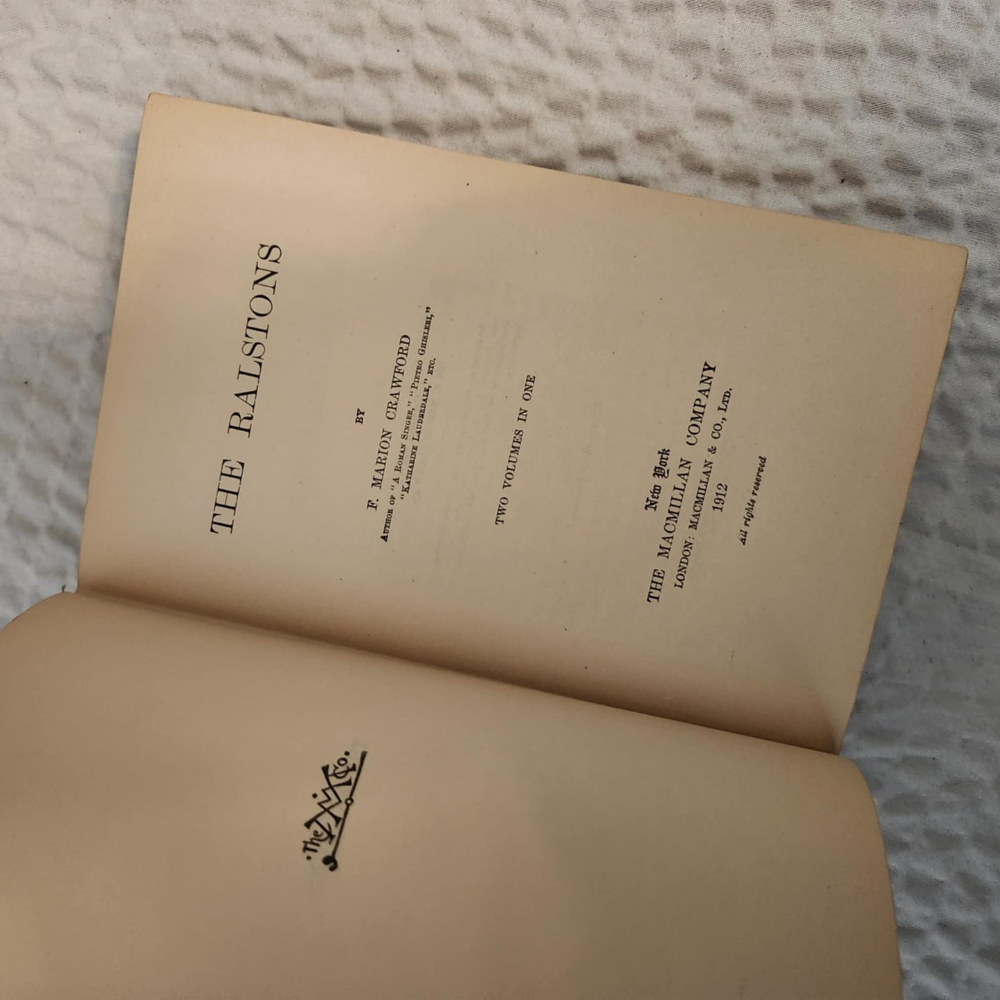 F MARION CRAWFORD book set