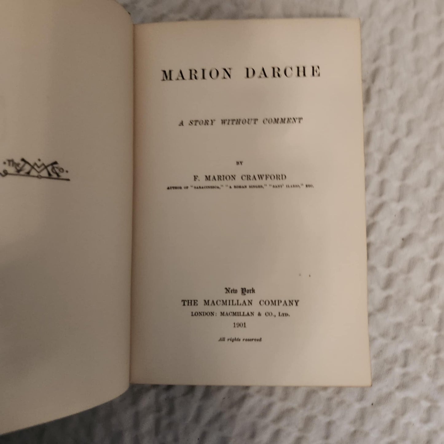 F MARION CRAWFORD book set