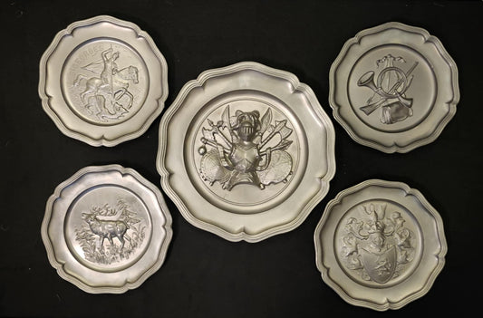 GERMAN PEWTER PLATES