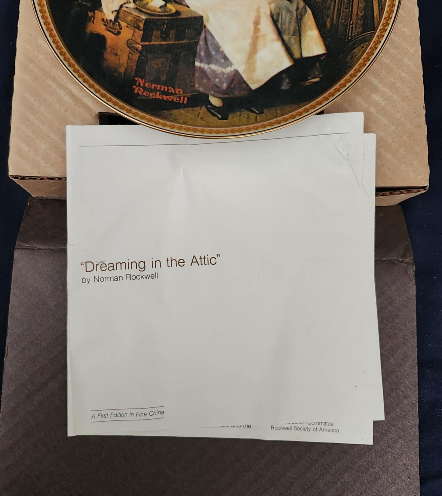 VINTAGE Norman Rockwell "Dreaming in the Attic" Knowles Collector Plate