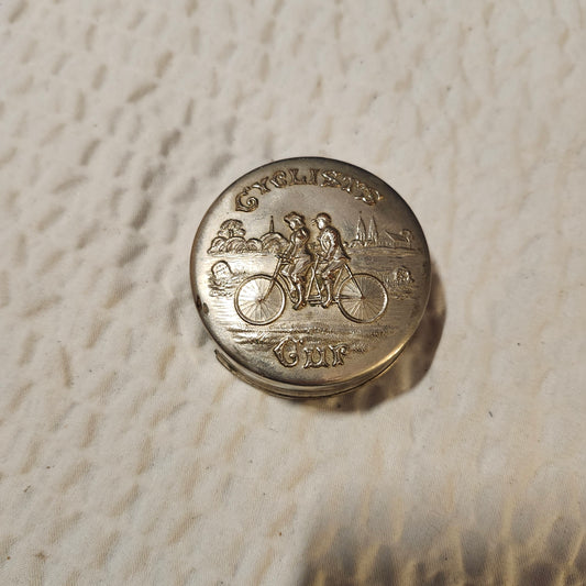 Vintage Collapsing Bicyclist Cup